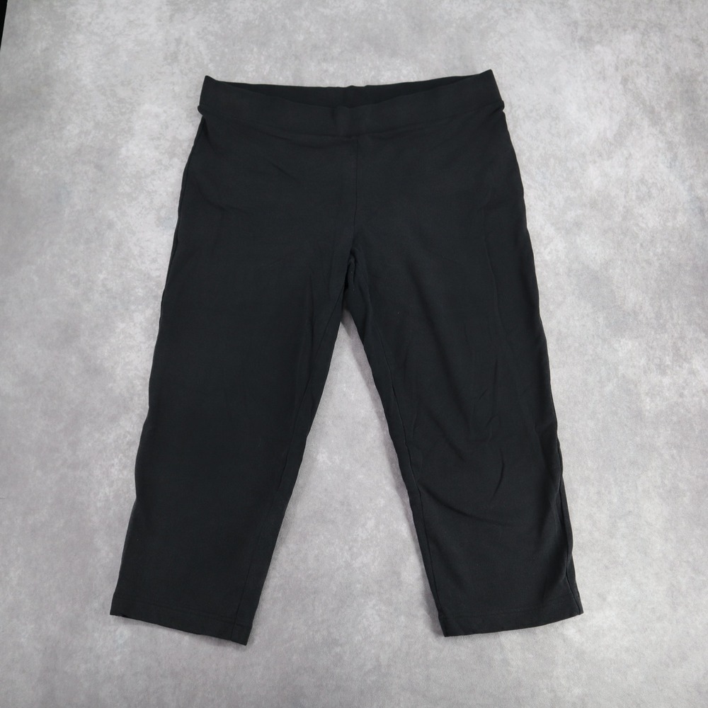 J.Jill Pure Jill Pants Slim Leg Cropped Legging Capri Black M Pima Cotton Modal